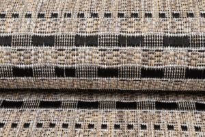 Chodnik Melissa Brązowy Czarny Pasy Indoor Outdoor