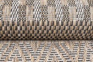 Chodnik Melissa Brązowy Pasy Indoor Outdoor