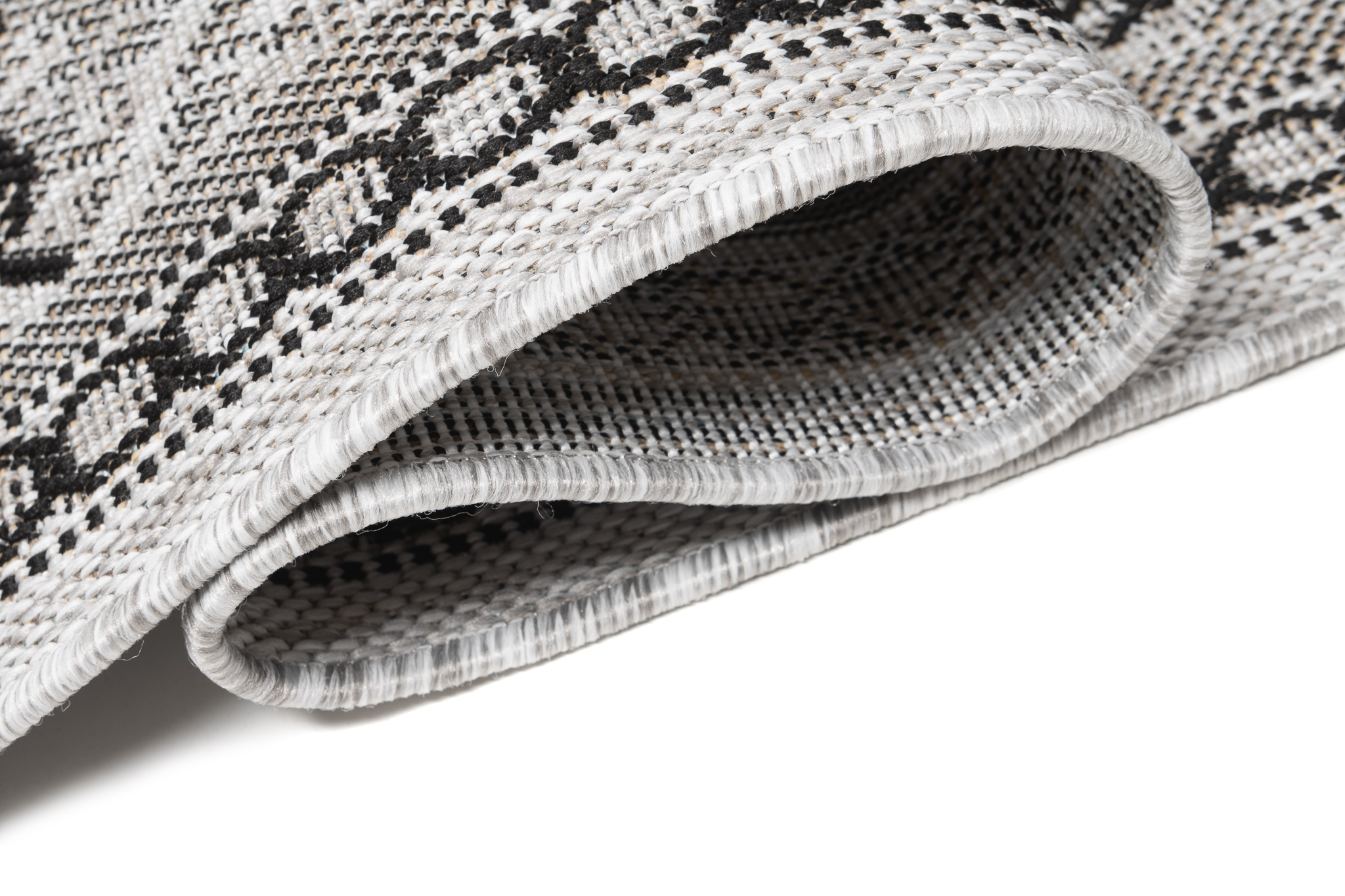 Chodnik Melissa Szary Czarny Mozaika Indoor Outdoor