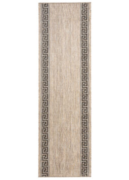 Chodnik Melissa Brązowy Czarny ZygZak Indoor Outdoor