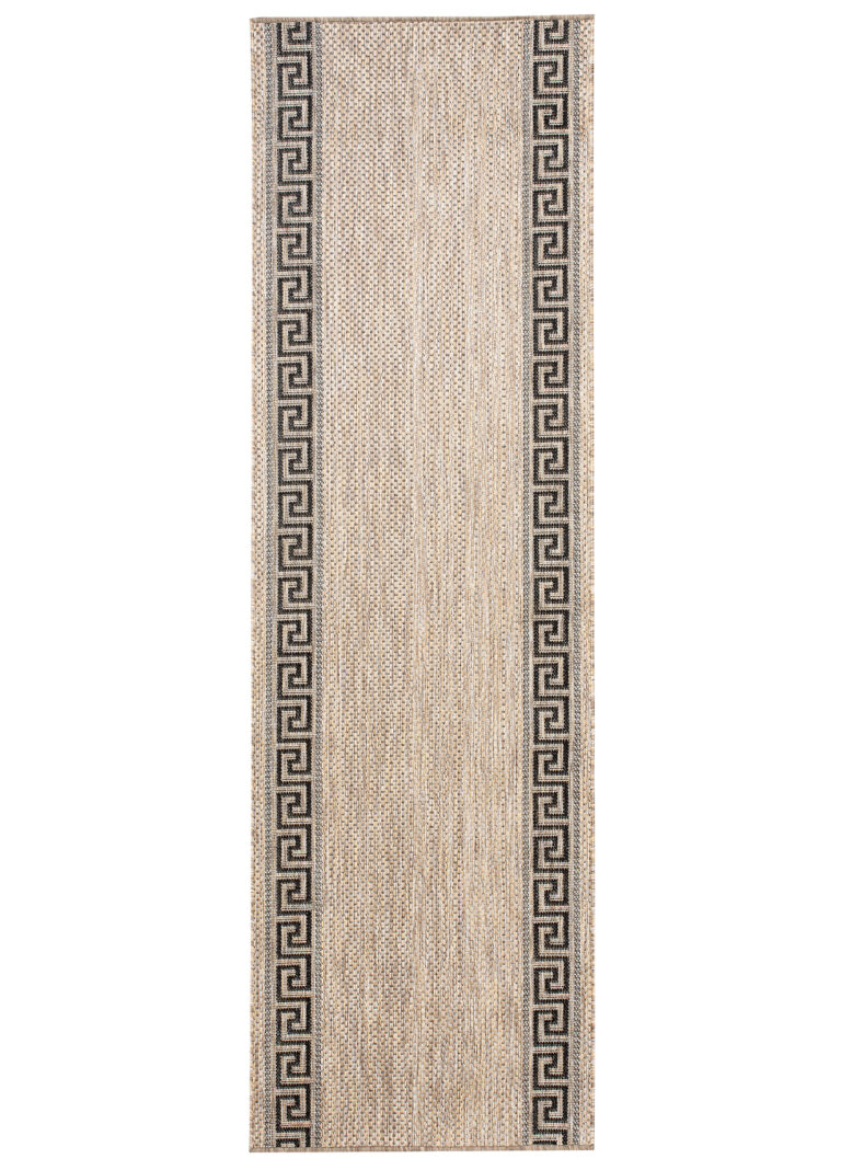 Chodnik Melissa Brązowy Czarny ZygZak Indoor Outdoor