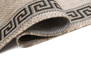 Chodnik Melissa Brązowy Czarny ZygZak Indoor Outdoor