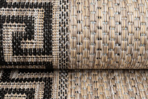 Chodnik Melissa Brązowy Czarny ZygZak Indoor Outdoor