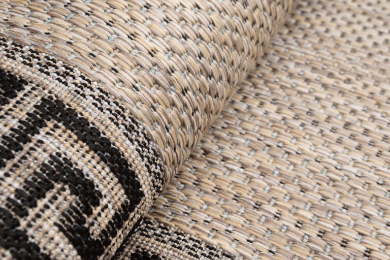 Chodnik Melissa Brązowy Czarny ZygZak Indoor Outdoor