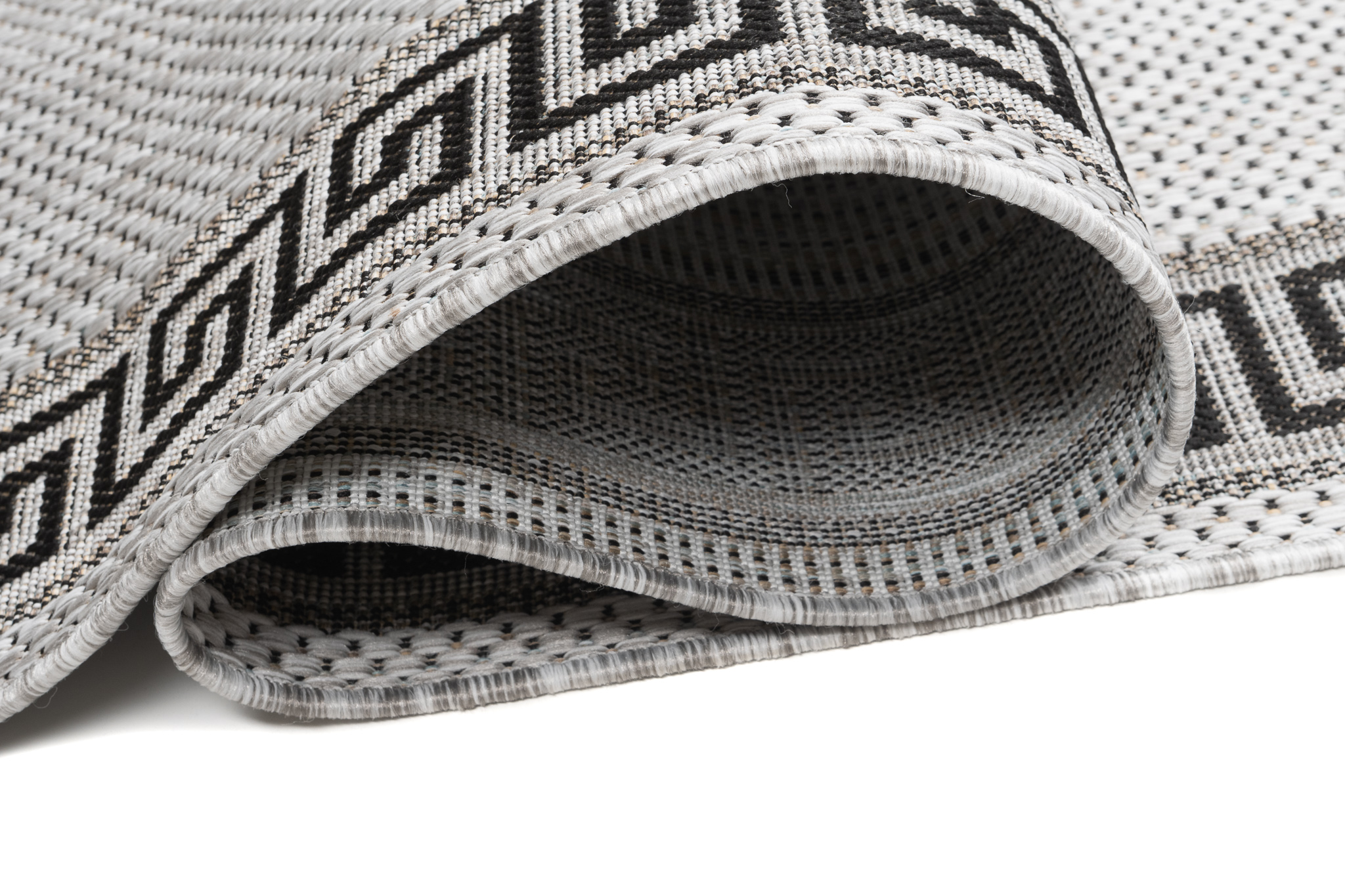 Chodnik Melissa Szary Czarny ZygZak Indoor Outdoor