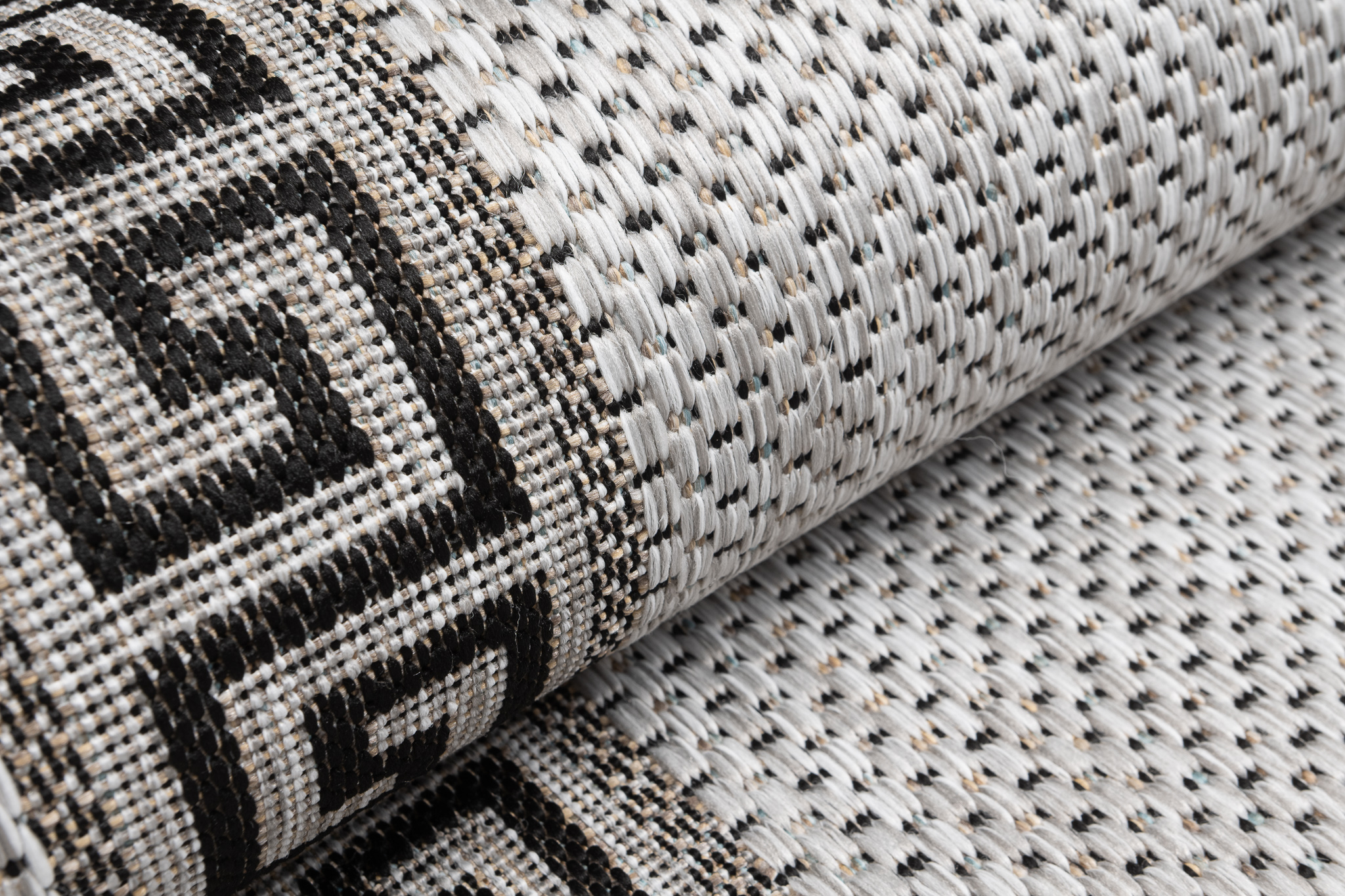 Chodnik Melissa Szary Czarny ZygZak Indoor Outdoor