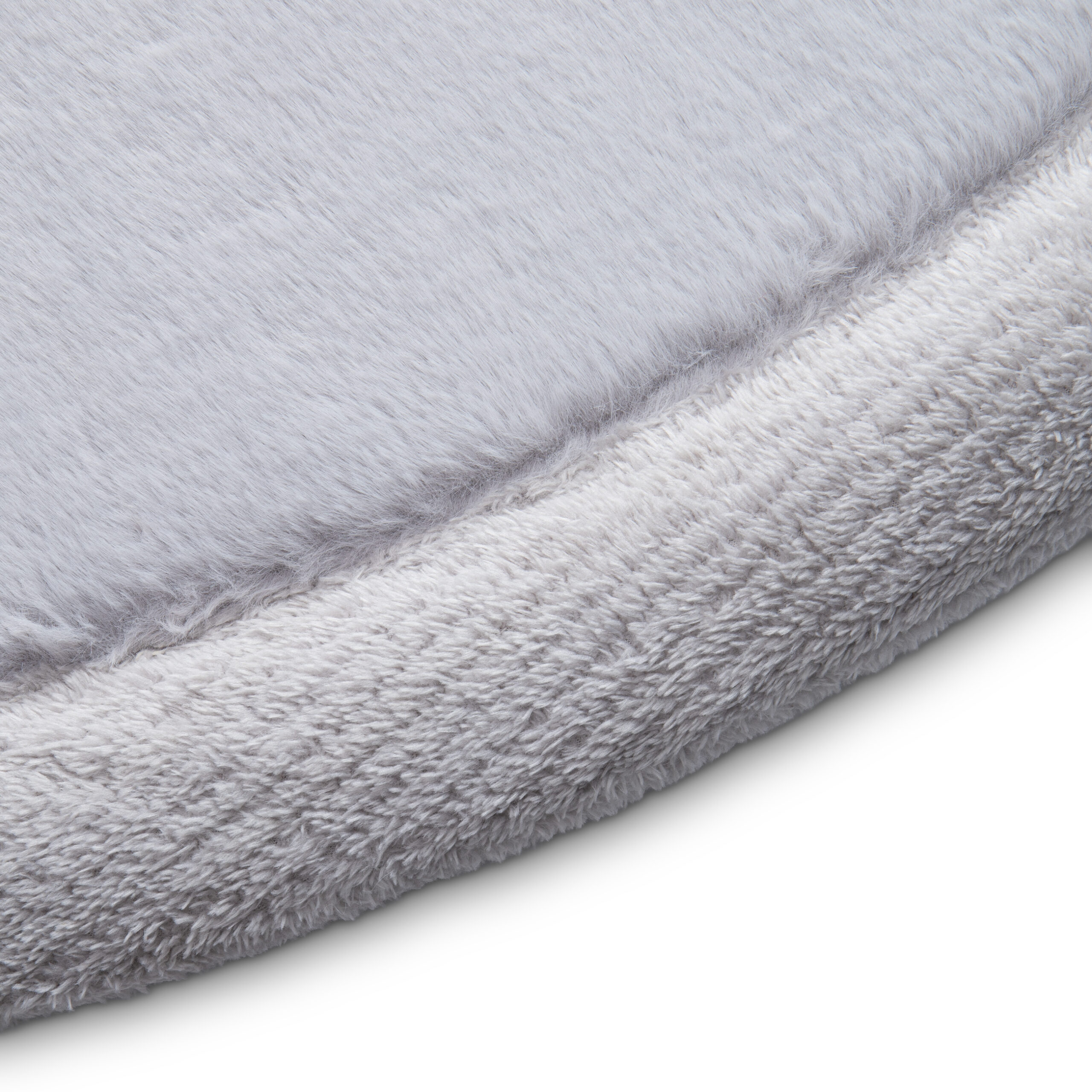 Dywan Dziecięcy Fluffin Okrągły Jasny Szary