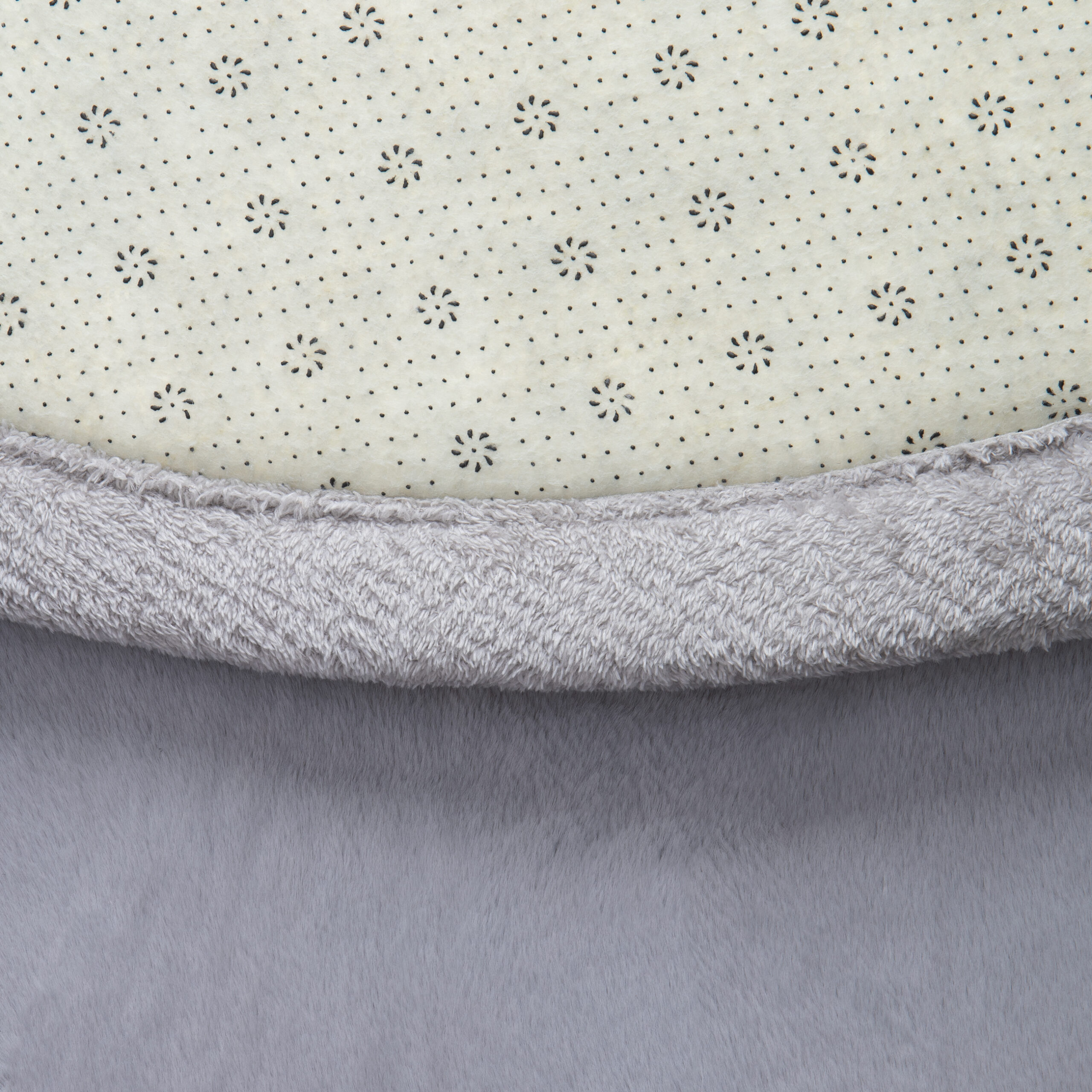 Dywan Dziecięcy Fluffin Okrągły Jasny Szary