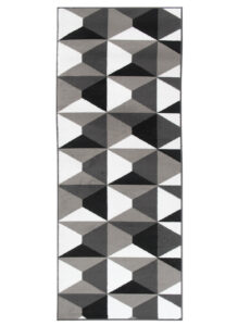 Chodnik Maya Szary Czarny Geometryczny Kwadraty