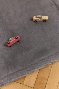 Dywan Dziecięcy Fluffin Kwadratowy Ciemny Szary