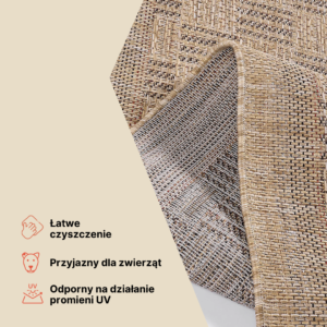 Dywan Zewnętrzny Yucana Beżowy Vintage