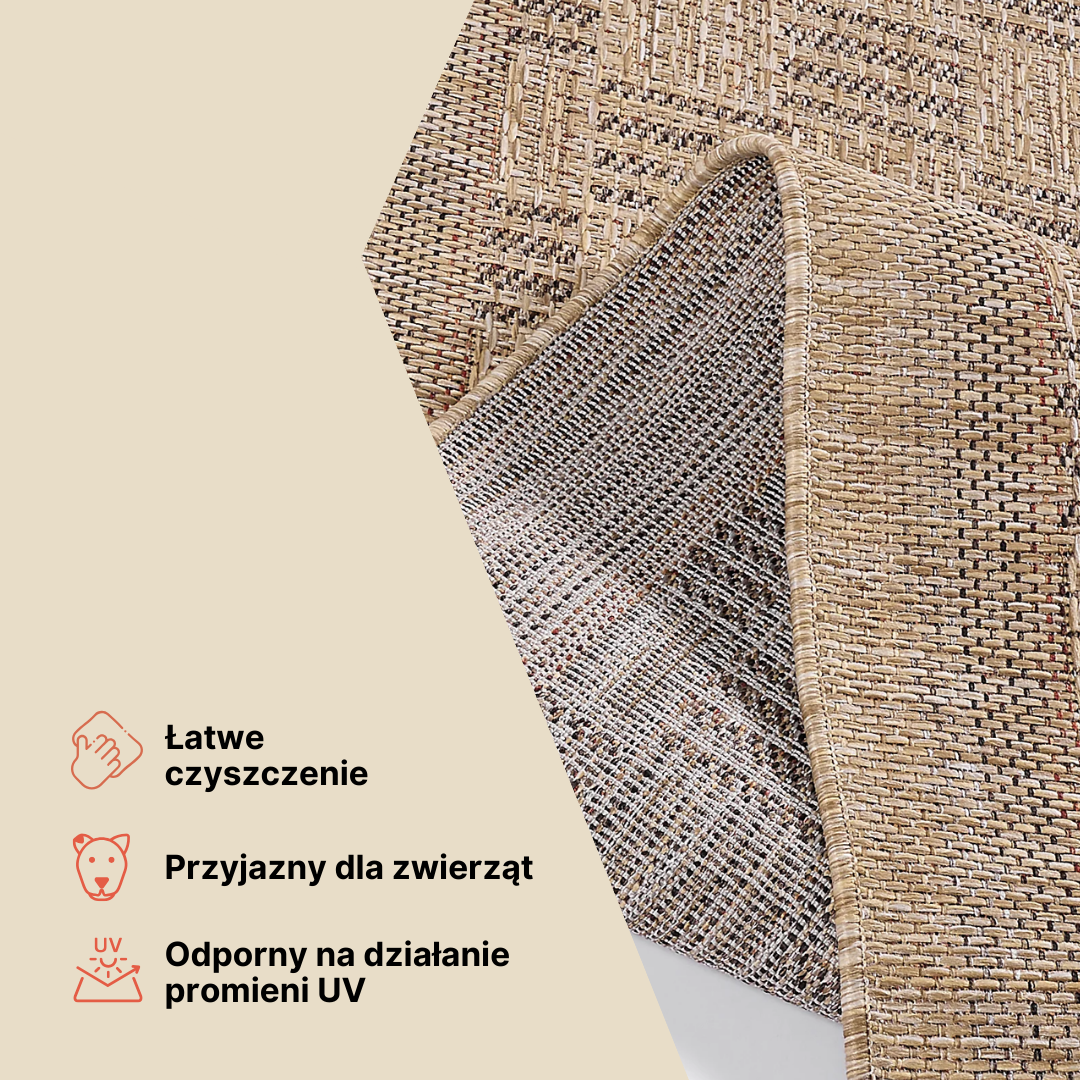 Dywan Zewnętrzny Yucana Szary Abstrakcyjny