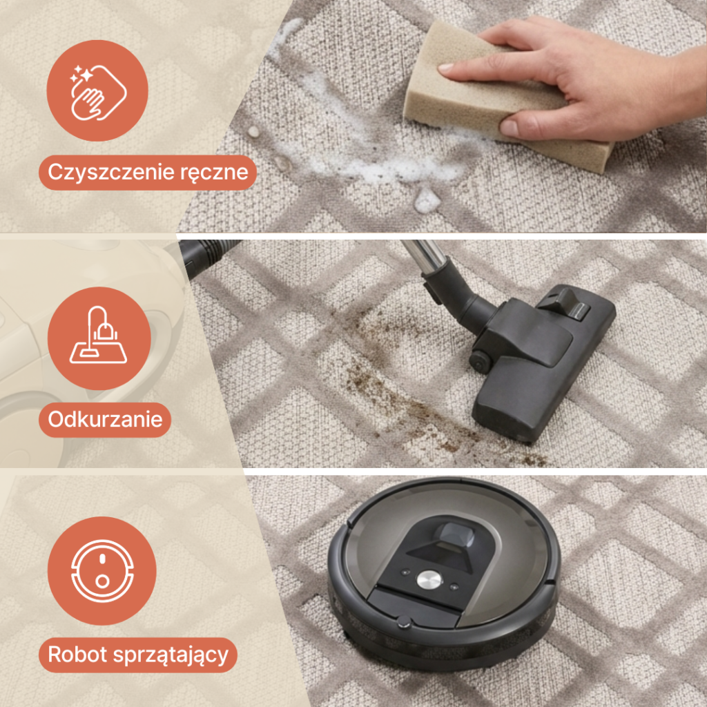 Dywan Zewnętrzny Patio Kremowy Geometryczny
