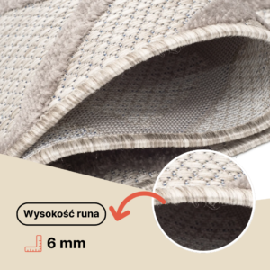 Dywan Zewnętrzny Patio Okrągły Wielokolorowy Liście