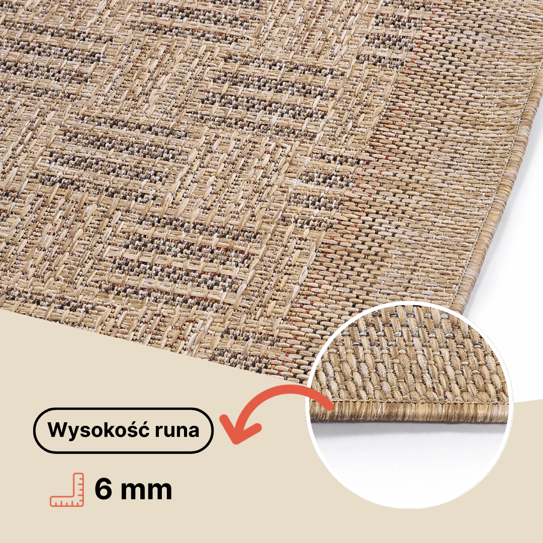 Dywan Zewnętrzny Yucana Beżowy Ramka