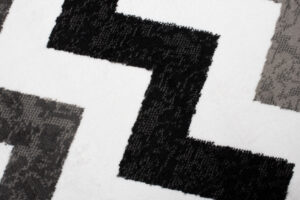 Chodnik Maya Szary Czarny Geometryczny ZygZak