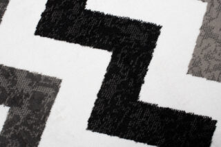 Chodnik Maya Szary Czarny Geometryczny ZygZak