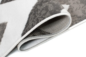 Chodnik Maya Szary Czarny Geometryczny ZygZak