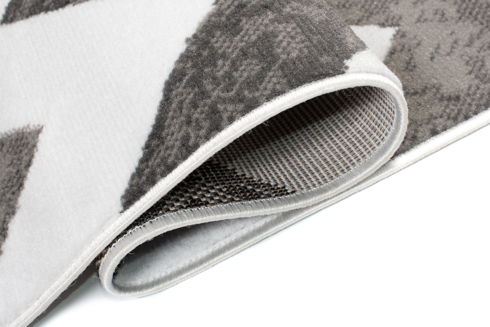 Chodnik Maya Szary Czarny Geometryczny ZygZak