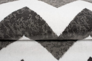 Chodnik Maya Szary Czarny Geometryczny ZygZak