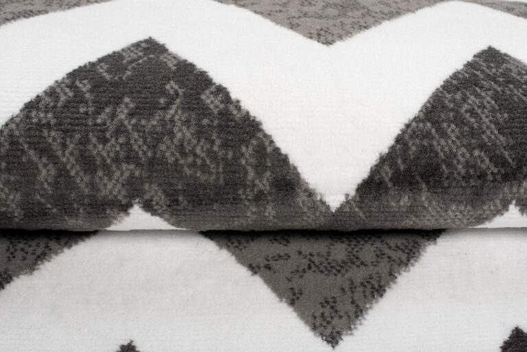 Chodnik Maya Szary Czarny Geometryczny ZygZak