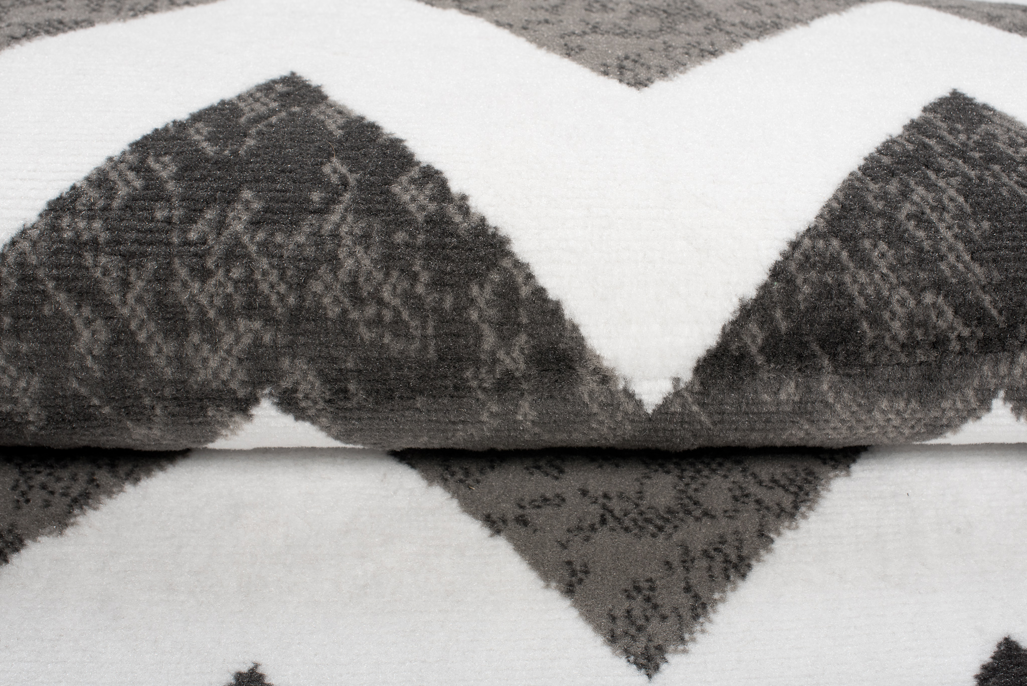 Chodnik Maya Szary Czarny Geometryczny ZygZak