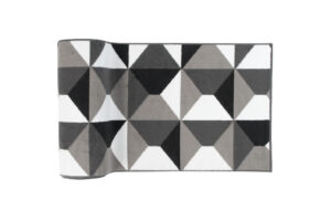 Chodnik Maya Szary Czarny Geometryczny Kwadraty