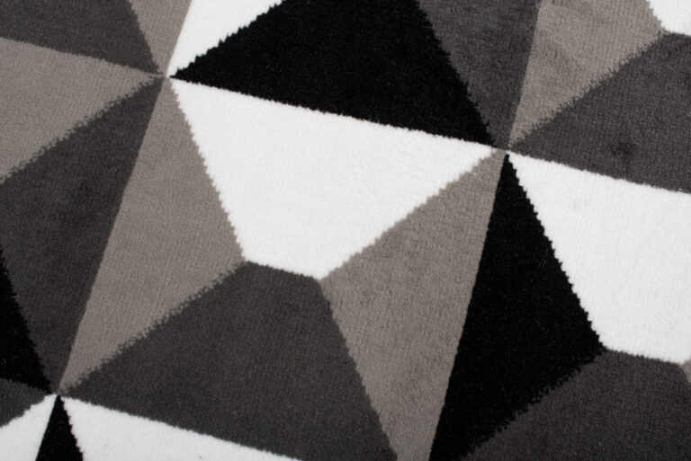 Chodnik Maya Szary Czarny Geometryczny Kwadraty