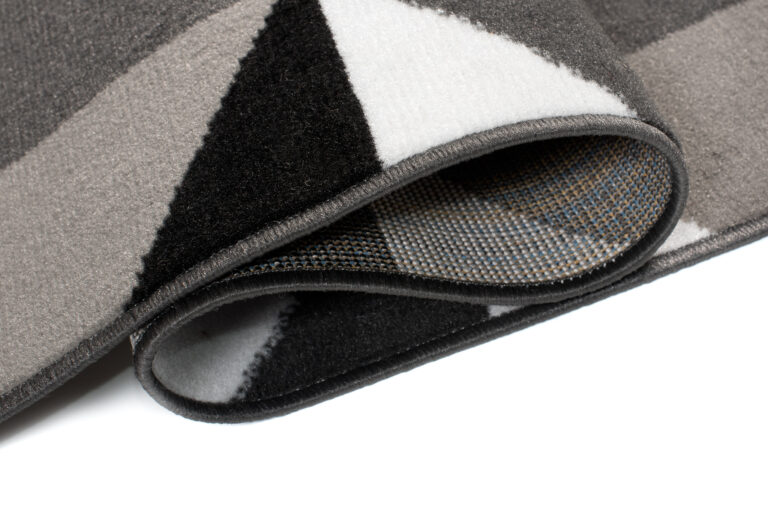 Chodnik Maya Szary Czarny Geometryczny Kwadraty