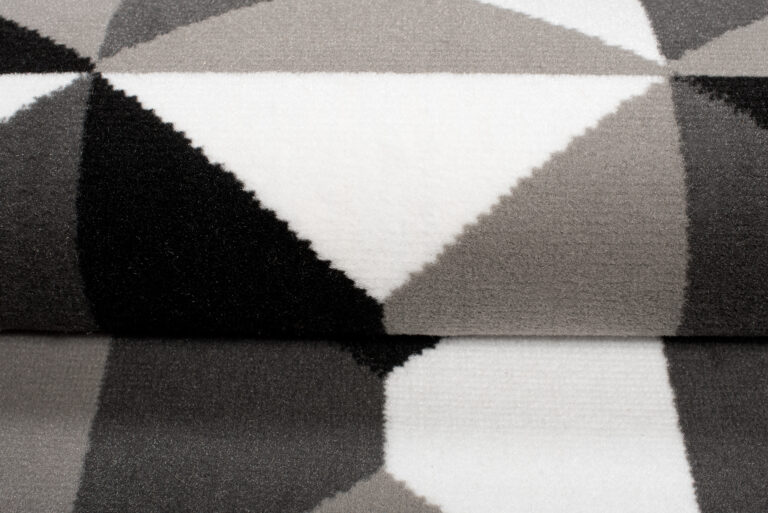 Chodnik Maya Szary Czarny Geometryczny Kwadraty