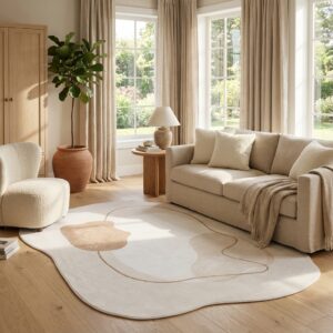 Dywan Wisp o Nieregularnym Kształcie Pastelowy