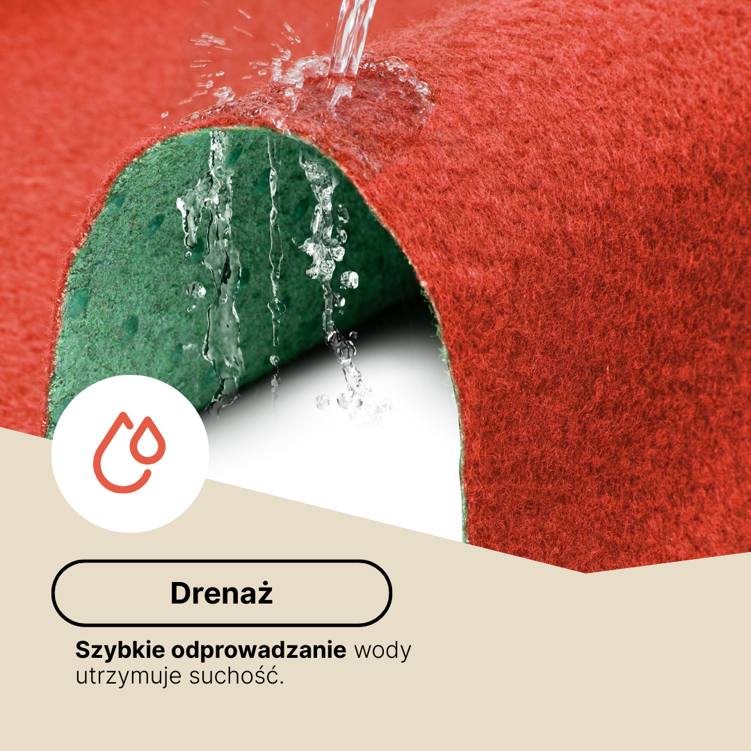 Sztuczna Trawa Pemba Czerwona 4mm