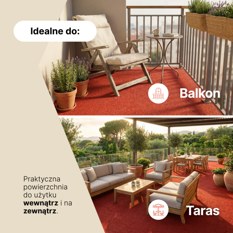 Sztuczna Trawa Pemba Czerwona 4mm