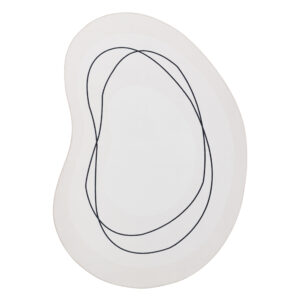 Dywan Wisp o Nieregularnym Kształcie Biały Linie