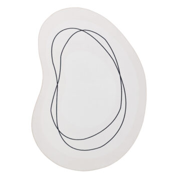 Dywan Wisp o Nieregularnym Kształcie Biały Linie