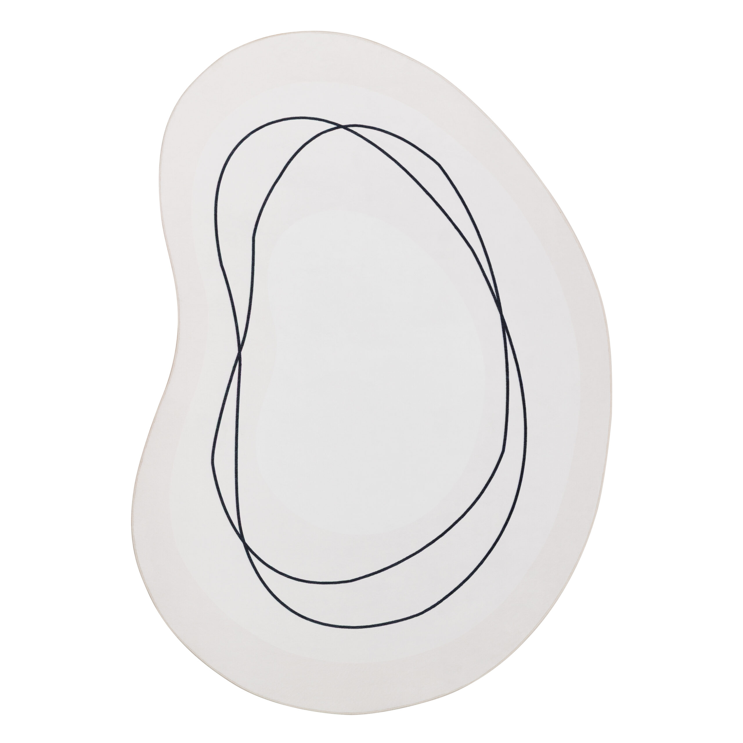 Dywan Wisp o Nieregularnym Kształcie Biały Linie