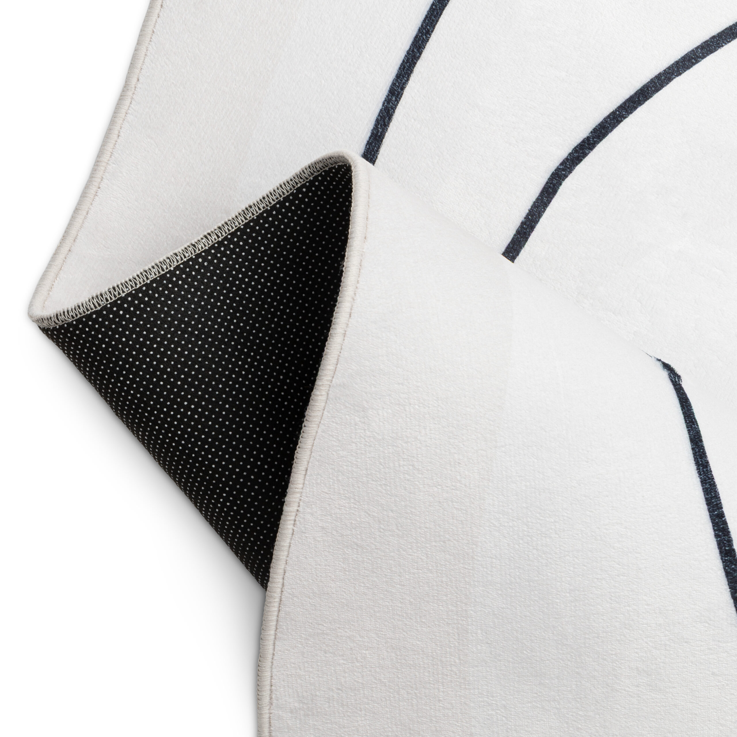 Dywan Wisp o Nieregularnym Kształcie Biały Linie