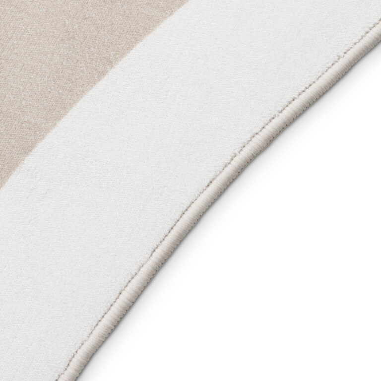 Dywan Wisp o Nieregularnym Kształcie Beżowy Linie