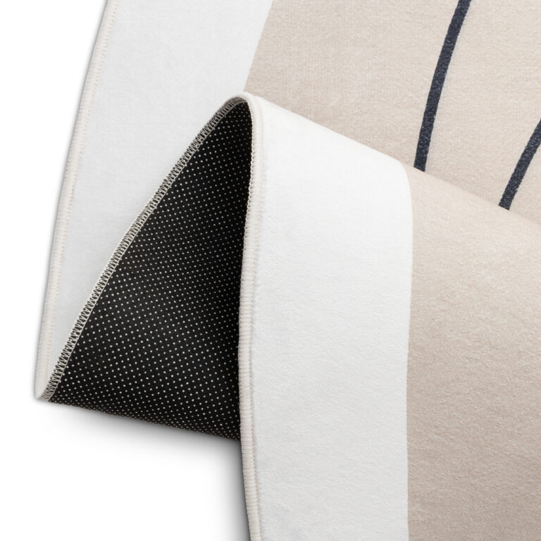 Dywan Wisp o Nieregularnym Kształcie Beżowy Linie