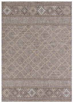 Dywan Zewnętrzny Melissa Brązowy Geometryczny