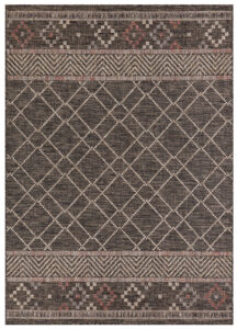 Dywan Zewnętrzny Melissa Ciemny Brązowy Geometryczny