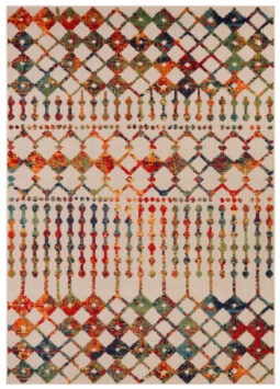 Dywan Zewnętrzny Patio Wielokolorowy Geometryczny