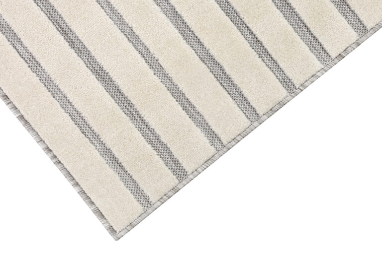 Dywan Zewnętrzny Patio Kremowy Szary Linie