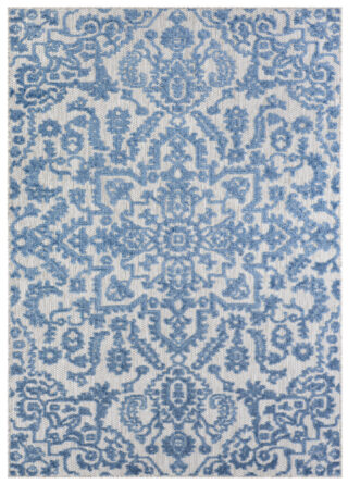 Dywan Zewnętrzny Patio Niebieski Ornamenty
