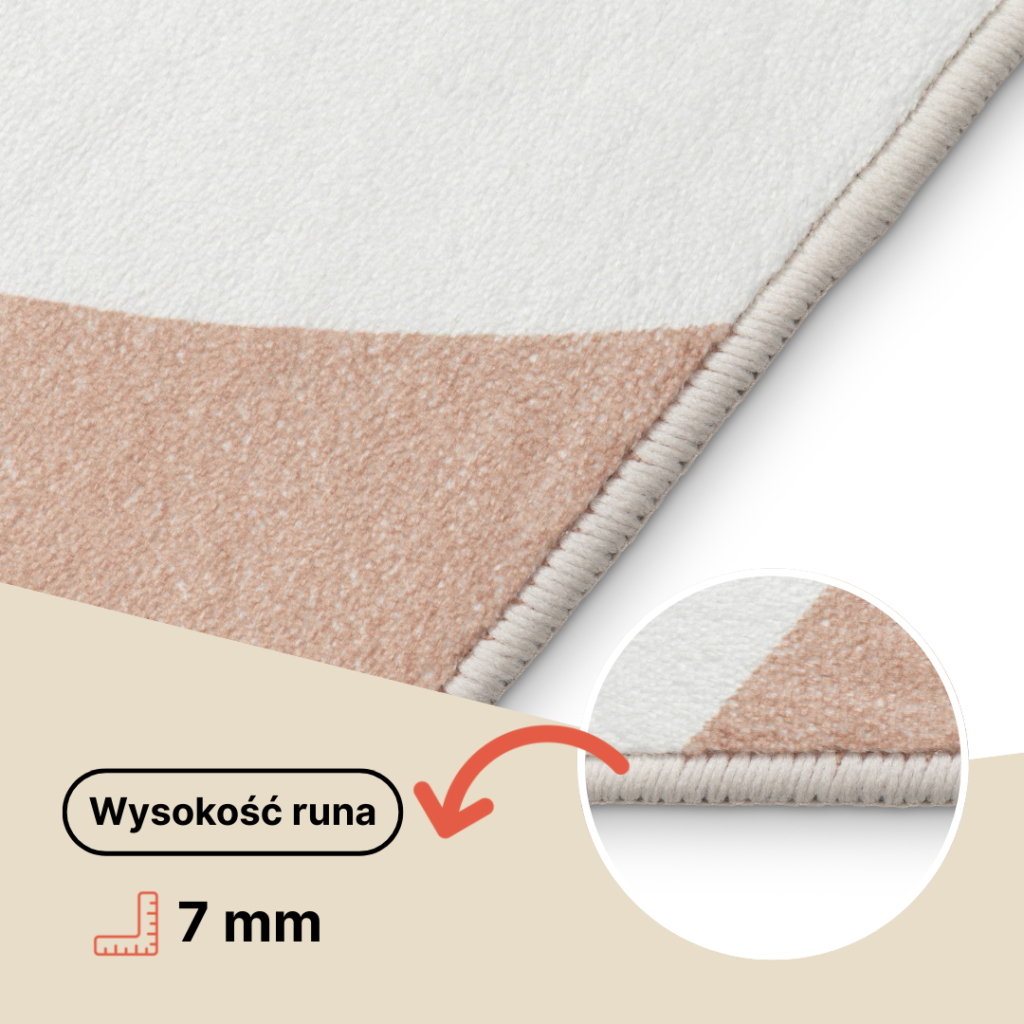 Dywan Wisp o Nieregularnym Kształcie Beżowy