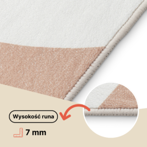 Dywan Wisp o Nieregularnym Kształcie Beżowy Linie