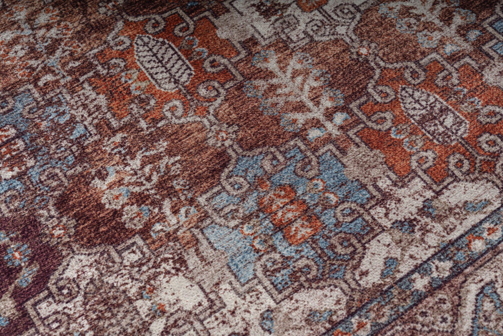 Dywan Dubai Burgundowy Ornamenty Antypoślizgowy