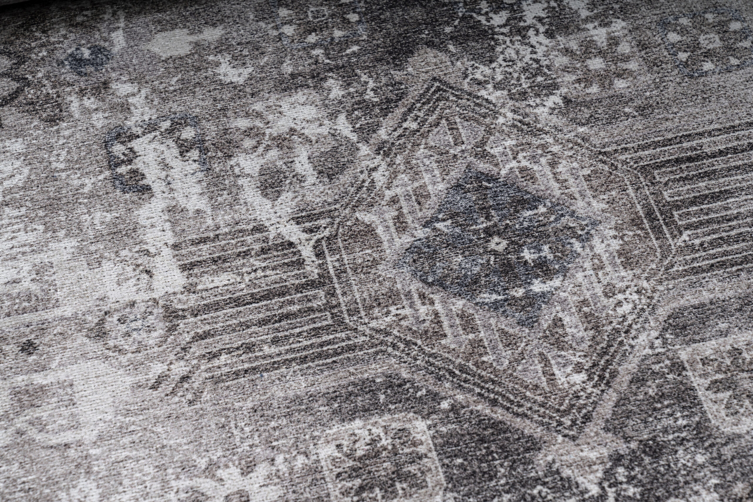 Dywan Dubai Szary Przetarcia Antypoślizgowy