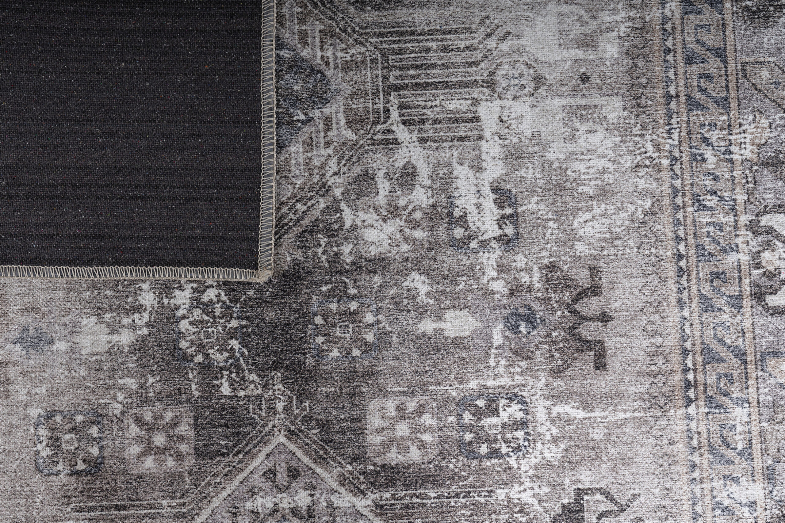 Dywan Dubai Szary Przetarcia Antypoślizgowy