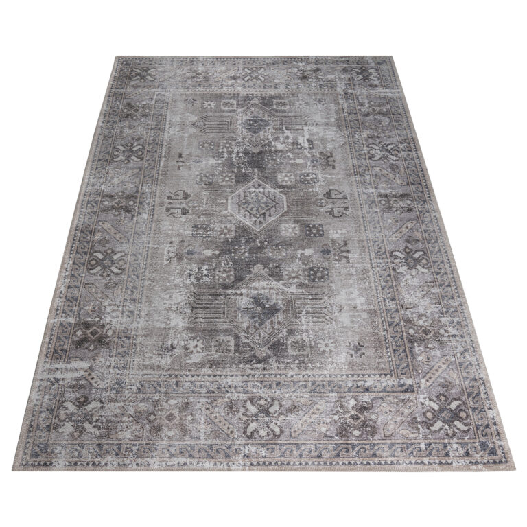 Dywan Dubai Szary Przetarcia Antypoślizgowy